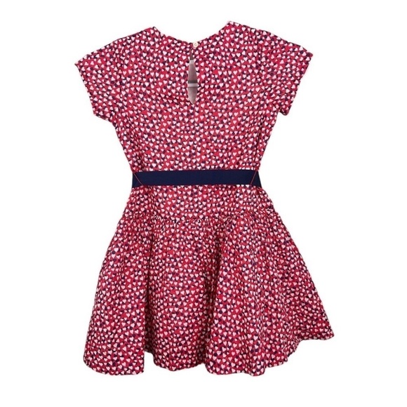 Crewcuts Heart Print Fit and Flare Dress Belted - Picture 3 of 5